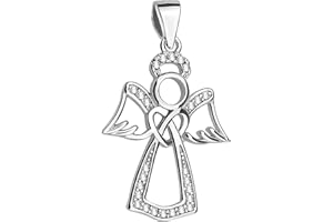 Sofia Milani - Pendentif de Collier en Argent 925 - avec Pierres de Zircon - Motif en Forme d'Ange - 60294