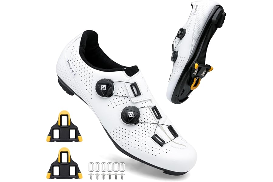 Feyenold Men's Cycling Shoes Women's Cycling Shoes Compatible with SPD-SL Pedal & Compatible Installation SPD/Look KEO Cleats Riding Shoes