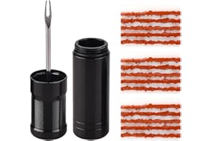 HUGWAIT Kit Repara Pinchazos Bicicleta, 10 Tiras de Mechas Pinchazos MTB, Kit Reparación Neumáticos Bicicleta, Herramientas Tubeless Bicicleta MTB de Carretera, Kit Antipinchazos Bicicleta