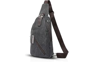 FANDARE Vintage Torba na ramię Sling Torba szkolna Mężczyźni Kobiety Messenger Plecak na klatkę piersiową Torba sportowa na zewnątrz, płótno