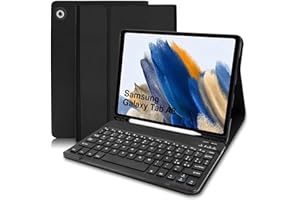 COEZFE Custodia con Tastiera per Samsung Galaxy Tab A8 10.5 Pollici 2022 (SM-X200/X205/X207), Layout Italiano Bluetooth Tastiera per Samsung Tablet A8 10.5" 2022, Custodia Tastiera per Samsung Tab A8, Nero