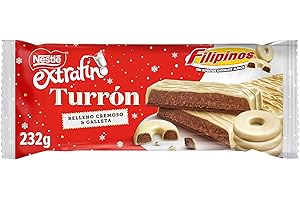 NESTLÉ Extrafino Turrón de chocolate blanco con relleno Galleta Filipinos 232g