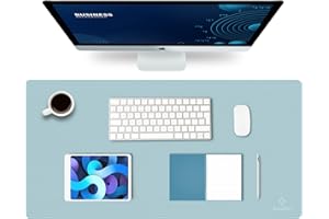 K KNODEL Duży podkład pod biurko, podkładka biurowa, podkład pod laptop dla biurka, ochraniacz biurka, podkład na pulpicie, podkład do pisania na biurku, podkładka pod pisak (40x80cm, Jasno niebieski)