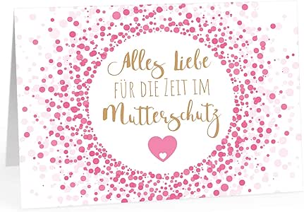 Große Abschiedskarte XXL (A4) Modern - Konfetti Rosa mit ...