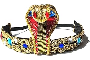 VIKSAUN Serre-tête égyptien Serpent Accessoires de costume égyptien, Coiffe de Méduse, pour femme, Cobra égyptien, Cobra Couronne pour costumes d'Halloween, décoration de fête vintage