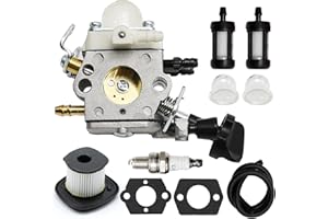 JUUDDENPARTS 4241 120 0606 Carburettor Carb Air Filter Fuel Filter Kit, Replacement for Stihl Leaf Blower Carb BG86 BG86CE BG86CEZ BG86Z SH86 SH86C, Replacement for ZAMA C1M-S261 C1M-S261B Engine