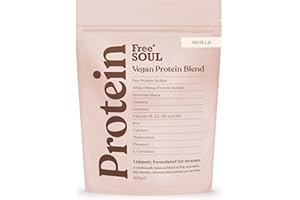 Free Soul Vegan Protein Powder | Formulated for Women | 600g | 20g Protein with Added Nutrients | Gluten & Soy Free Plant-Based Nutrition Shake | Pea & Hemp Isolate Protein | Vanilla Flavour