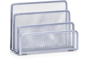 Zeller 17702 Corbeille à courrier Métal Argent 17,5 x 7,8 x 13,5 cm