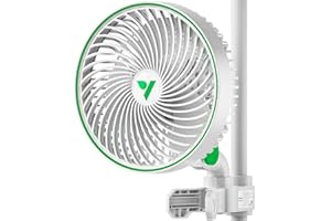 VIVOSUN AeroWave E6 - Ventilador para tienda de campaña de cultivo de 6 pulgadas, control inteligente WiFi, ventilador de clip oscilante automático patentado en Estados Unidos, fuerte flujo de aire