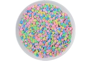 ZHIHENG 100g Resin Flatbacks Slime Accessories Clay Sprinkles Decoration for Slime Charms Filler DIY Slime Supplies Fake Candy Chocolate Cake Dessert Mud Particle Scrapbook Phone Case (heart10)