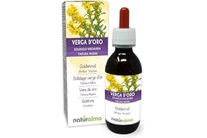 ‎NATURALMA Goldrute (Solidago virgaurea) Kraut mit Blüten Alkoholfreier Urtinktur Naturalma - Flüssig-Extrakt Tropfen 120 ml - Nahrungsergänzungsmittel - Veganer