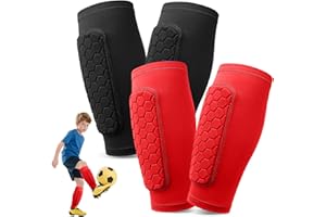 Pardofelis 2 Paia Parastinchi Calcio per Bambino Adulto, Protezione Polpaccio Traspirante e Antiscivolo, Parastinchi da Calcio a Nido d'ape per Bambino Gioventù Uomo Donna Sport All'aperto