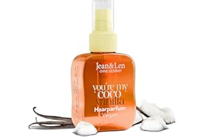 ‎JEAN & LEN Jean & Len Haarparfum you’re my coco vanilla, duftet nach Kokos & süßer Vanille, pflegende Formel, für alle Haartypen geeignet, beschwert das Haar nicht, vegan Hair Perfume, ohne Silikone, 105 ml