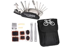 Xrten 16 in 1 Kit Riparazioni Bicicletta, Bicicletta della Tool Attrezzi per Bici Multifunzione per Manutenzione