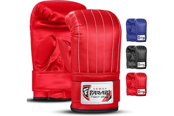 Farabi Sports Boxing Punch Bag Mitt Gloves Punching Boxing Gloves MMA Training Muay Thai Kickboxing MMA Martial Arts Workout Gloves Boxing Gloves Men Boxing Training Gloves