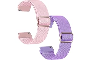 Polyjoy 2 Stück Kinder Nylon Armbänder kompatibel mit Anio 5/Anio 5s Armband, Weiches, dehnbares Mädchen Jungen Ersatzbänder für Anio 5-Rosa+Wasserblau