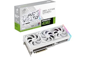 ASUS ROG Strix NVIDIA GeForce RTX 4080 Scheda Grafica, 16 GB GDDR6X 256-bit 22,4 Gbps PCIE 4.0, GPU Tweak III, ROG-STRIX-RTX4080-16G-WHITE