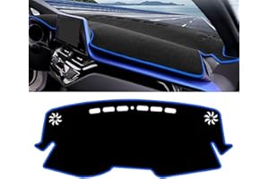 NOVEMS Couverture Housse Tableau Bord pour Toyota pour C-HR pour CHR pour C HR 2016 2017 2018 2019 2020 2021 2022 2023 Couverture de Tableau de Bord Évitez la lumière Pad Tapis Tapis(A Blue Side LHD)