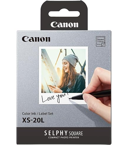 Canon XC-20L Genuine Ink + Paper Set, for SELPHY Square QX20-20