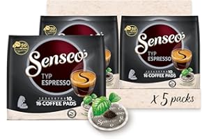‎SENSEO Senseo Pads Typ Espresso, 5 x 16 Getränke, 80 Kaffeepads