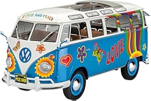 Revell- Maquette-Combi Volkswagen Samba T1 Flower Power,14 ans to 99 ans, 07050