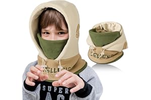 TAGVO Kinder Sturmhaube Winter 4-12, Multifunktional Winddicht Thermo Fleece Wintermütze Gesichtsmaske mit Verstellbarer Kinnriemen, Slouchy Sturmhaube Fahrrad Skimaske Balaclava für Jungen Mädchen