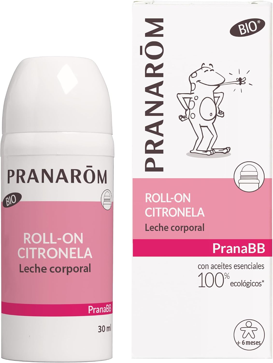 PRANARÔM PranaBB Roll-On Antimosquitos BIO – Protección 7 Horas – Repelente Natural con Aceites Esenciales Orgánicos – Uso Familiar – 30 ml