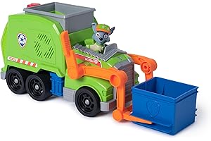 PAW Patrol, Extragroßer Recycling-Truck mit Rocky Spielfigur und Verwandlungsfunktion (Deluxe Fahrzeug), Spielzeug für Kinder ab 3 Jahren