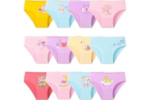 Adorel Majtki Dla Dziewczynek Kalesony Bawełniana Bielizna Zestaw 12