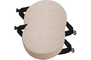 JORTUIO Juego de 1/2 Cojines para Silla Redondos, 30cm/35cm/40/45cm, Almohadilla Antideslizante para Taburete de Silla,Cojín de Asiento Redondos, para jardín, ordenador,oficina, cocina(Color 2,30x30x5cm2pcs)