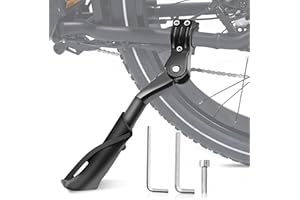 Keyck Béquilles pour Vélo 20-22 Pouces pour Enfant, Réglable en Alliage D'Aluminium Bequille Velo Pied en Antidérapant Béquille VTT Latérale pour Vélo Electrique BMX MTB Route