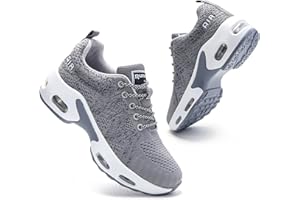 Mjxwem Women Trainers Air Cushion Running Shoes Arch Support Memory Foam Comfort Sneaker