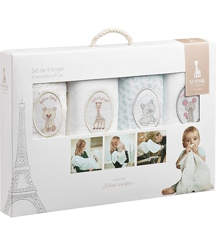 Sophie La Girafe - Couverture Grise Douce Pour Bébé - Motifs Iconiques, Lavable En Machine, Protège Du Froid