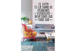 OEDIM Vinilo Decorativo Frases Pared Salón El Éxito es la Suma | Varias Medidas 130x130cm | Pegatina Adhesiva Decorativa de Diseño Elegante