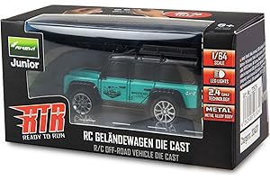 Amewi RC samochód terenowy Die Cast zdalnie sterowany 1:64 RTR Petrol