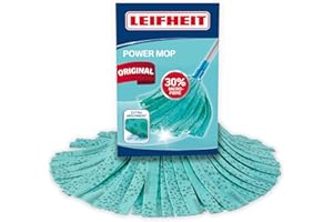 Leifheit Tête de rechange Classic Mop Viscose Plus, Tête de balai en viscose extra absorbante grâce à la microfibre, pour carrelage et sols en pierre, tête de mop serpillère lavable à 60 °C