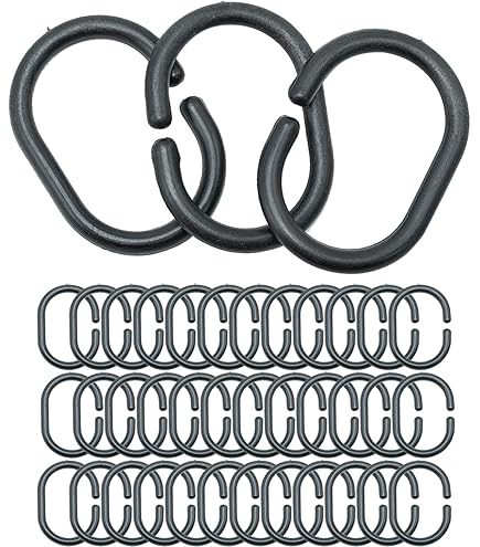 LIHAO Anelli Per Tenda Da Doccia, In Acciaio Inox, Con Sistema