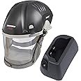 Trend Airshield Pro Full Face Shield w/ Battery Cradle Bundle - Complete Dust Protection and Recharging Solution, AIR/PRO/D3