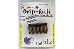 Good Hair Days Grip-Tuth Shorty Combs - Decorative & Styling Combs for Fine and Thin Hair (2 Count - 1 3/4 inch) (Tortoise)