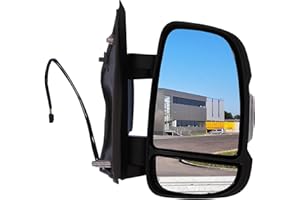 ATEC Germany 1x Elektrischer Außenspiegel rechts beheizbar Seitenspiegel konvex mit Weitwinkelspiegel mit Weitwinkelspiegel Kompatibel mit CITROËN JUMPER Bus, JUMPER Kasten, JUMPER Pritsche, FIAT DUCA