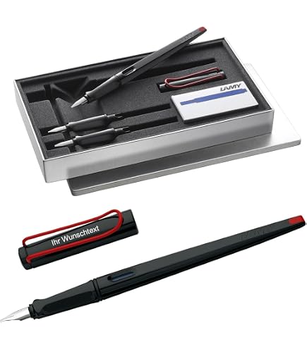 Lamy Joy AL Schönschreibset – Inkl. Laser-Gravur, 3 Federspitzen & Tintenpatronen