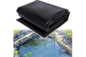 Dtyubfg 7X11m HDPE Gummi Teichfolie Schutzunterlage Flexible vorgeschnittene Teichfolie Teichfolie für kleine Teiche Koi Teiche Wassergärten Brunnen (Color: Black, Size:2X4.5m)