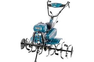 K&S KÖNNER&SÖHNEN Könner & Söhnen KS 7HP-950S Petrol Garden Tiller, Chain Drive, Forged Reciprocator, 2 Forward Gears, Reverse Gear, 108 cm Working Width, ≤ 31 cm Working Depth, 7.0 HP Cultivator