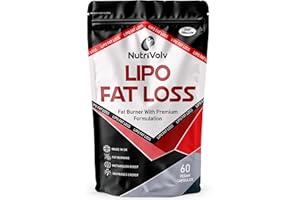 NutriVolv Lipo Fat Loss Capsules | 60 Capsules | Maximum Strength Weight Loss Pills That Work Fast | Keto Shred Fat Burning Pills | Contains Cayenne, Green Tea, Acai Berry & Caffeine | Thermo Fat Burn