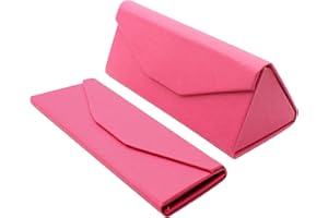 TBOC Custodia Pieghevole Occhiali da Sole - Astuccio Rigido [Triangolare] con [Chiusura Magnetica] Fodera Interna Porta Lenti Vista Lettura Lavoro Auto Design Grande Fashion Unisex Uomo Donna Bambini