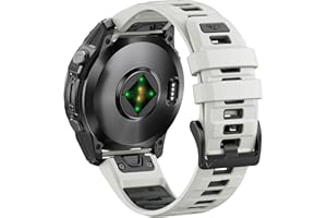 ANBEST Correa para Garmin Fenix 6 Pro/7/8 47mm, Correa Silicona 22mm Quick-fit para Fenix 6/7 Pro/5/5 Plus/Instinct 2X/Descent MK 3 51mm/2/2i