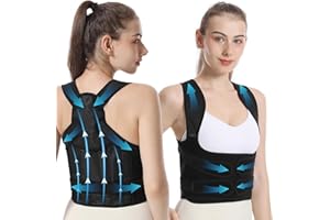 ABERE Rücken Geradehalter - Rückenstützgürtel - Haltungskorrektur Rücken Damen, Atmungsaktive und Verstellbare Haltung Korrektur Gurt, Back Posture Corrector - Gerade Haltungstrainer Schwarz
