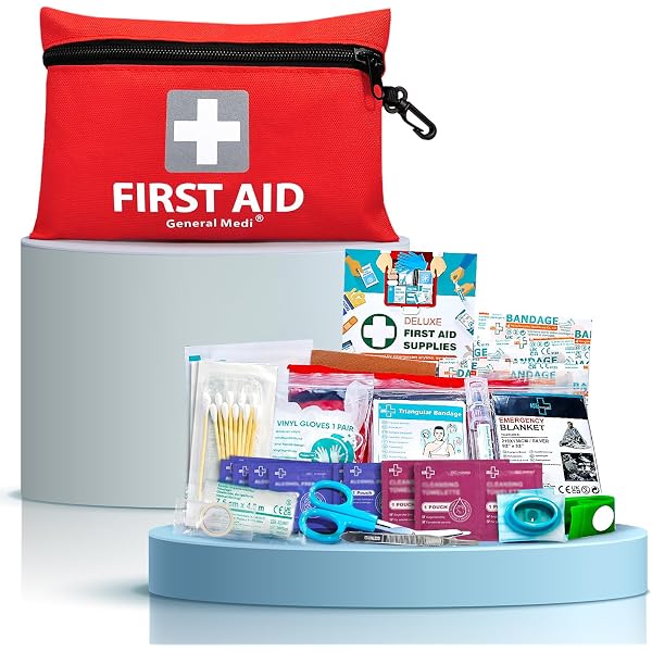 Trousse De Secours Outdoor Panda DIN 13167 - Made In Germany, Contenu Complet + Aide Respiratoire + Gel Brûlures