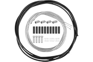 SLIVERDEW 4 Set Bicycle Shifter Cable, Universal Bicycle Brake Cable Kit Professional Stainless Steel Transmission Line Cycling Gear Wire Housing Kit Mountain Road Bike Repair Replacement Accessories