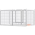 TDOO Dog Playpen Our 6 Panels Heavy Duty Dog Pen 28" Height Puppy Playpen Indoor Anti-Rust Exercise Fence with Doors for Medium/Small Pet Play for RV Camping Yard